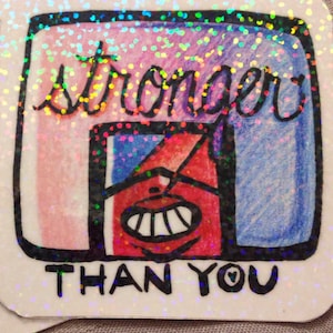 Steven Universe Garnet STRONGER THAN YOU Large Holographic Statement Sticker