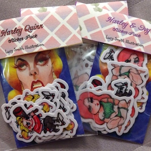 Harley Quinn, Poison Ivy Cartoon Sticker Packs image 1