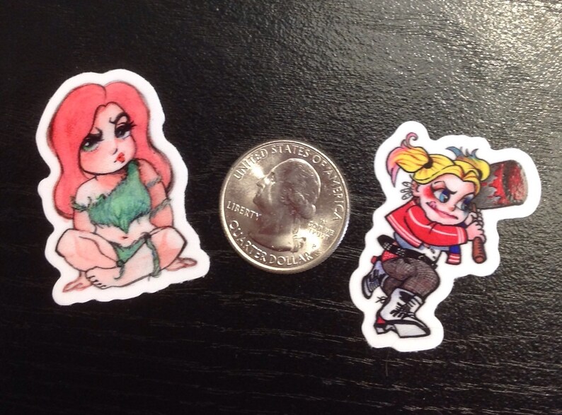 Harley Quinn, Poison Ivy Cartoon Sticker Packs image 3