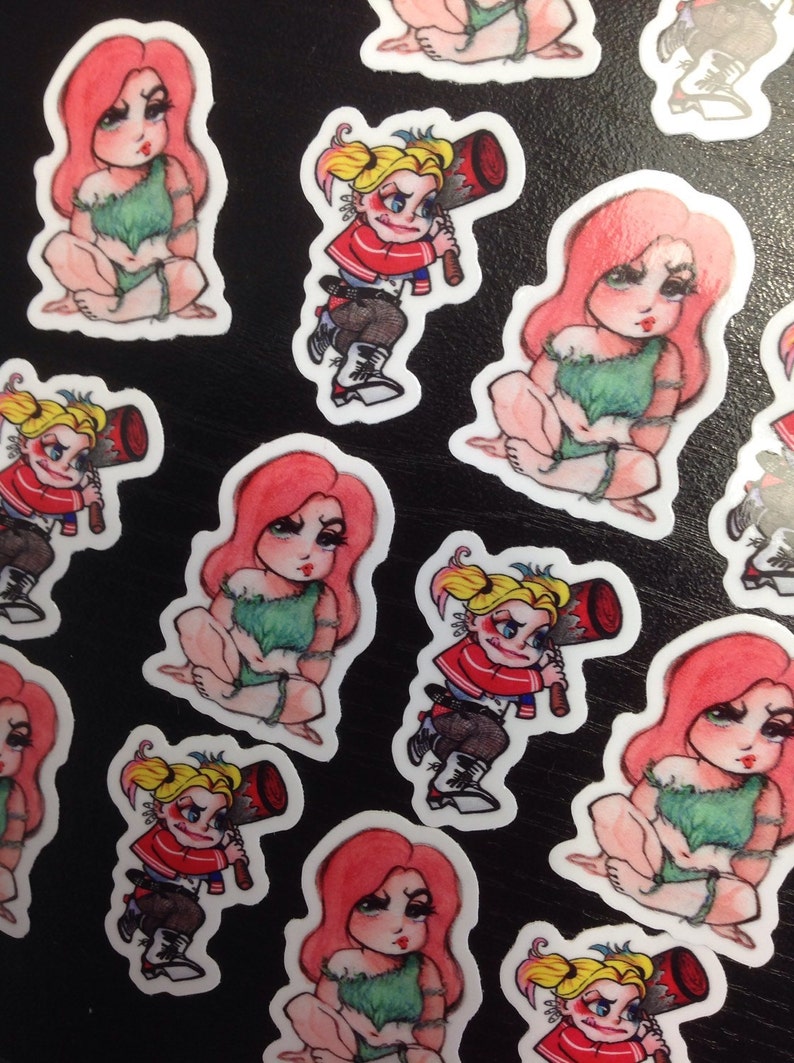 Harley Quinn, Poison Ivy Cartoon Sticker Packs image 2