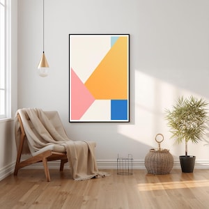 Vibrant Colorful Wall Art - Modern Abstract Text Poster, Retro Aesthetic Digital Print for Living Room or Office Decor