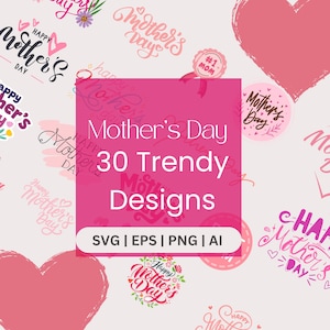 Muttertag Bündel SVG's - Muttertag Clipart Png, Mama, Mama zu sein, gesegnete Mutter, Muttertagsgeschenk, Oma, Geschenk für Mama