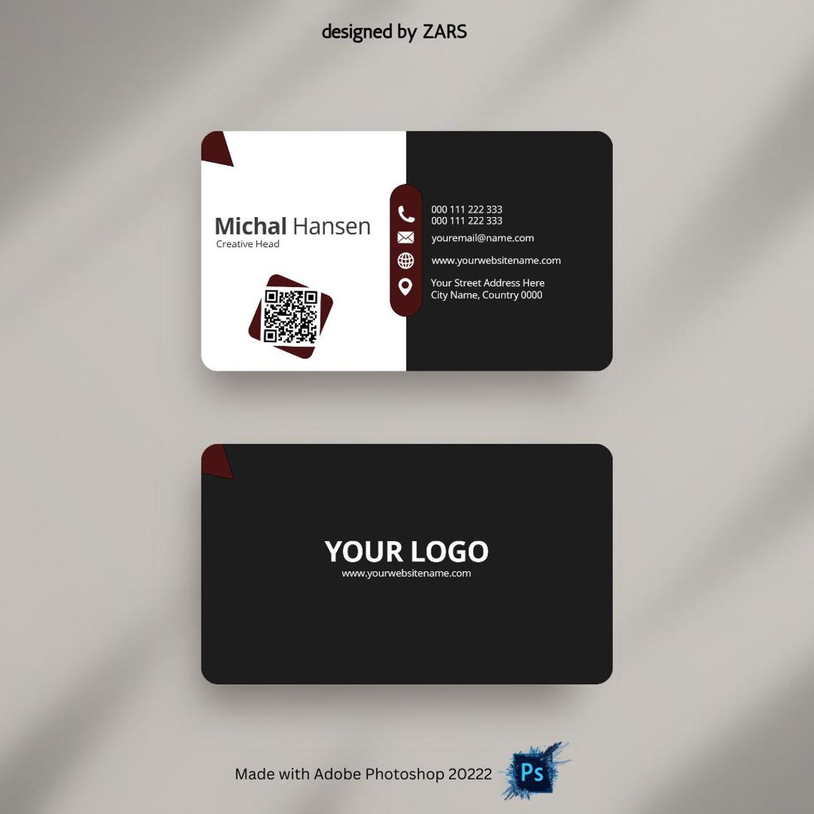 Trendy Black Visiting Card - Best for Corporate Businesses - Etsy