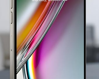 Abstrakcyjna tapeta z gradientem szkła, kolorowa tapeta 4K na telefon, nowoczesne minimalistyczne tło, iPhone i Android do pobrania w wersji cyfrowej