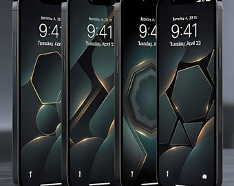 Zestaw 5 tapet UHD na iPhone'a | Abstrakcyjna tapeta na telefon (do pobrania cyfrowego)