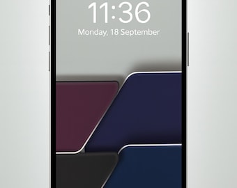 Fondo de pantalla geométrico para iPhone, capas abstractas modernas, alta resolución