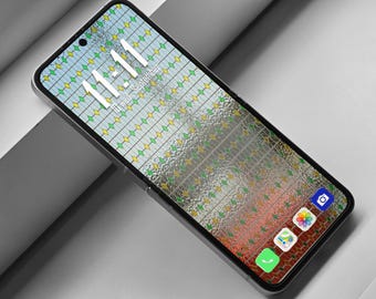 Zestaw 4 teksturowanych tapet na iPhone'a ze szklanymi ściankami, ekran blokady z matowym wzorem (do pobrania w wersji cyfrowej)