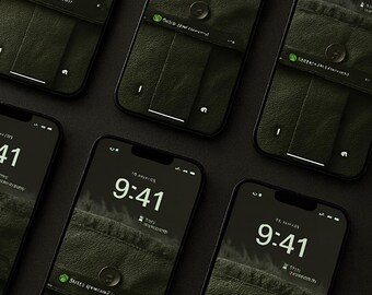 Rugged Denim Fabric Texture Phone Wallpaper (Instant Download)