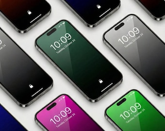 10 pcs Dark Gradient iPhone Wallpaper Set | Minimalist Lock Screen (Digital Download)