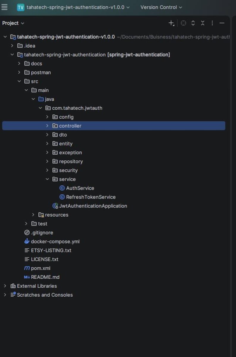 Spring Boot JWT-authenticatiesysteem | Java 21, Spring Security (digitale download) afbeelding 2