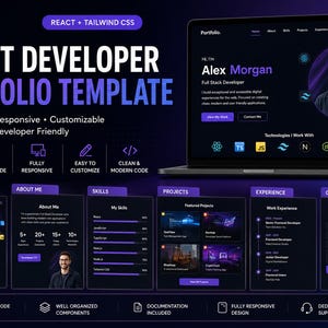 Portfolio Template | Personal Website Source Code| React Developer  | Responsive Web Developer Portfolio