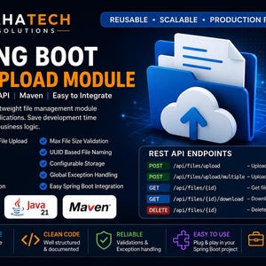 Spring Boot File Upload Module | Java 21 REST API | Reusable Java Source Code