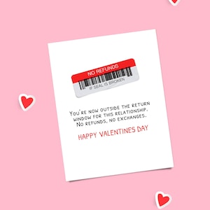 Carte de Saint-Valentin amusante | Aucun remboursement, aucun retour | Carte amour effronté et grossier