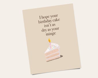 Rude Birthday Card for Women | Funny Adult Humor | Savage Birthday Card