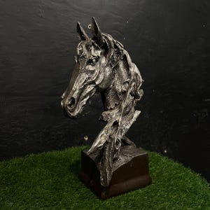 Antique Horse Sculpture, Vintage Horse Figurine, Collector&#39;s Item, Equestrian Decor, Classic Wooden Statue, Horse Lover Gift
