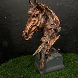 Antique Horse Sculpture, Vintage Horse Figurine, Collector&#39;s Item, Equestrian Decor, Classic Wooden Statue, Horse Lover Gift