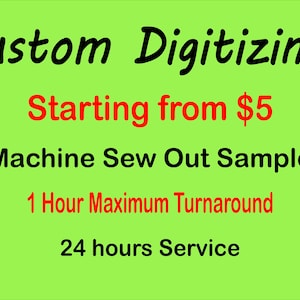 Custom Embroidery Digitizing, Logo Digitizing, Embroidery Digitizing Service, Image Digitizing Embroidery, Custom Digitize