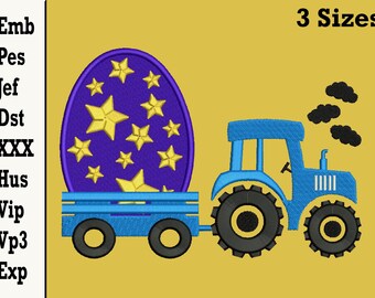 Easter Truck Embroidery design. Candies Truck logo. Easter embroidery, Machines embroidery files, 3 Hoop Sizes