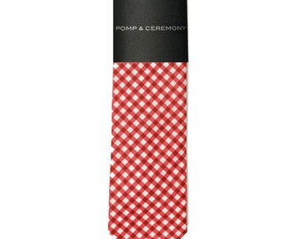 Cotton Red Gingham Tie