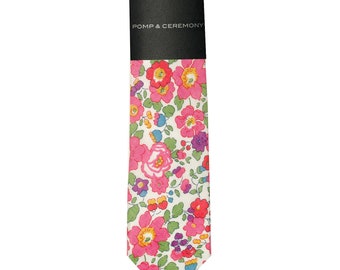 Liberty of London Betsy Linen Tie, Floral, Summer Wedding