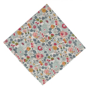 Pomp & Ceremony, Pocket Square, handkerchief, Liberty of London, Classic Betsy, blue, pink, green, cotton square, groom, groomsmen gift