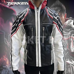 Inspired by Tekken 8 Jin Kazama Hooded Jacket | Jin Kazama Jacket | Game Cosplay Costume