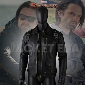 Thunderbolts 2025 Bucky Barnes Jacket | Sebastian Stan Leather Jacket | Costume For Cosplay