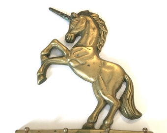 Vintage Brass Unicorn Rack