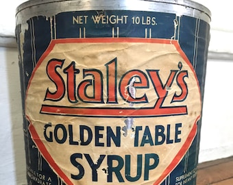 Old Staley Syrup Tin Can