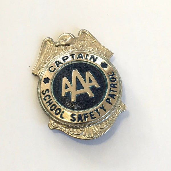 Metal AAA School Patrolman Badge