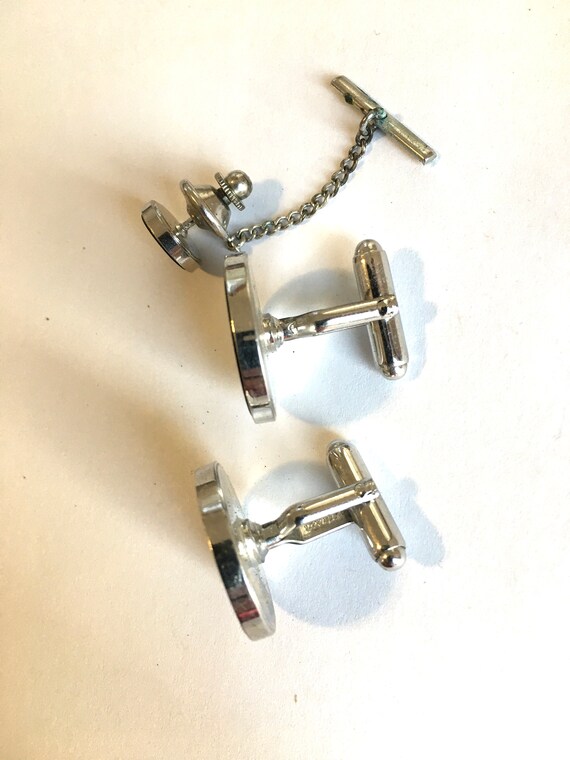 Vintage MCM Tie Clip and Cuff Links Set - image 7