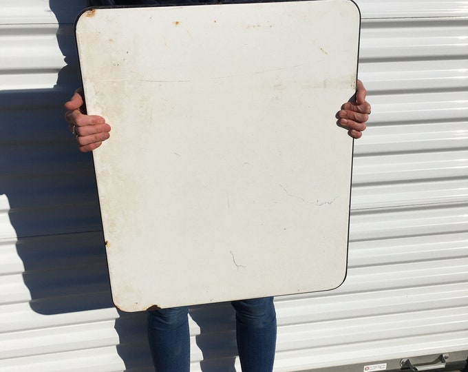 Vintage Porcelain Enamel Table Top for Repurpose or Assemblage Etsy