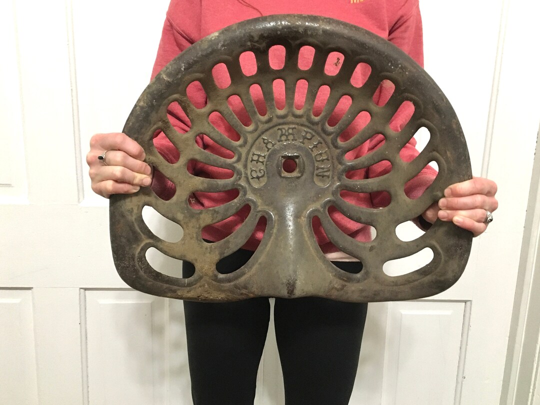Antique Champion Cast Iron Tractor Seat Etsy