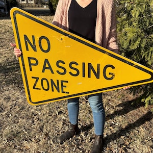 ジーンズショップ 非売品 木製看板 NO PASSING ZONE◆ビンテージ風 Huge Vintage No Passing Zone Sign - Etsy