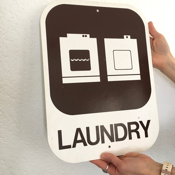 Vintage Hotel Laundry Room Sign