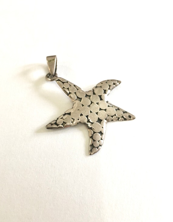 Vintage Sterling Starfish Pendant