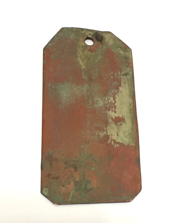 Lucky Number 13 - Super Unusual Old Copper Cow Tag - image 2