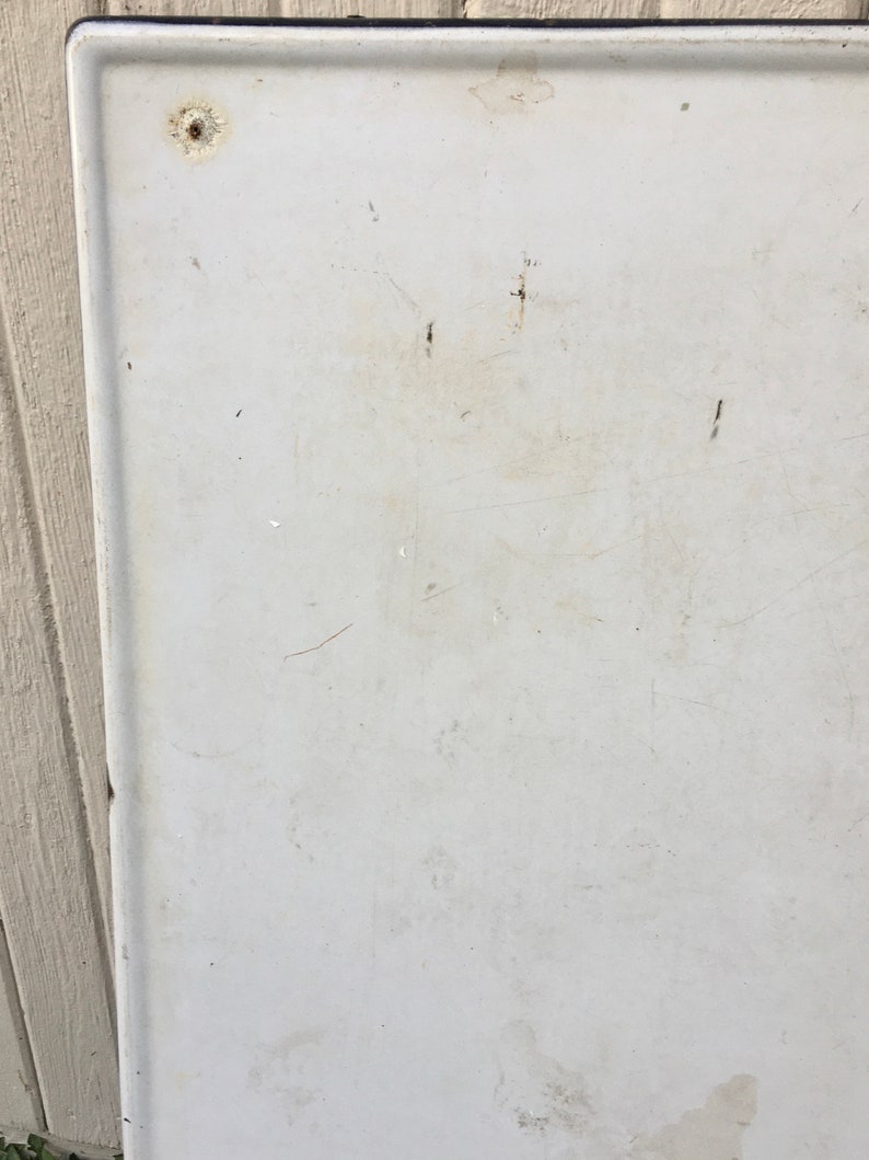 Vintage Porcelain Enamel Table Top for Repurpose or Assemblage Etsy