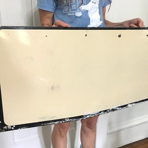 Vintage Porcelain Enamel Table Top For repurpose or Assemblage