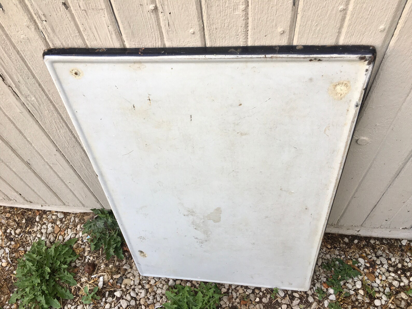 Vintage Porcelain Enamel Table Top for Repurpose or Assemblage Etsy