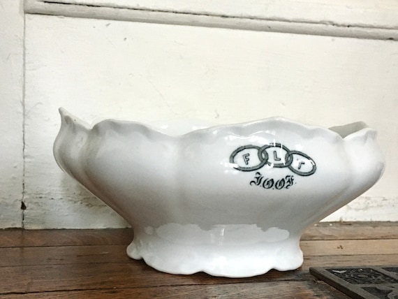 Antique Odd Fellows Serving Bowl - image 1