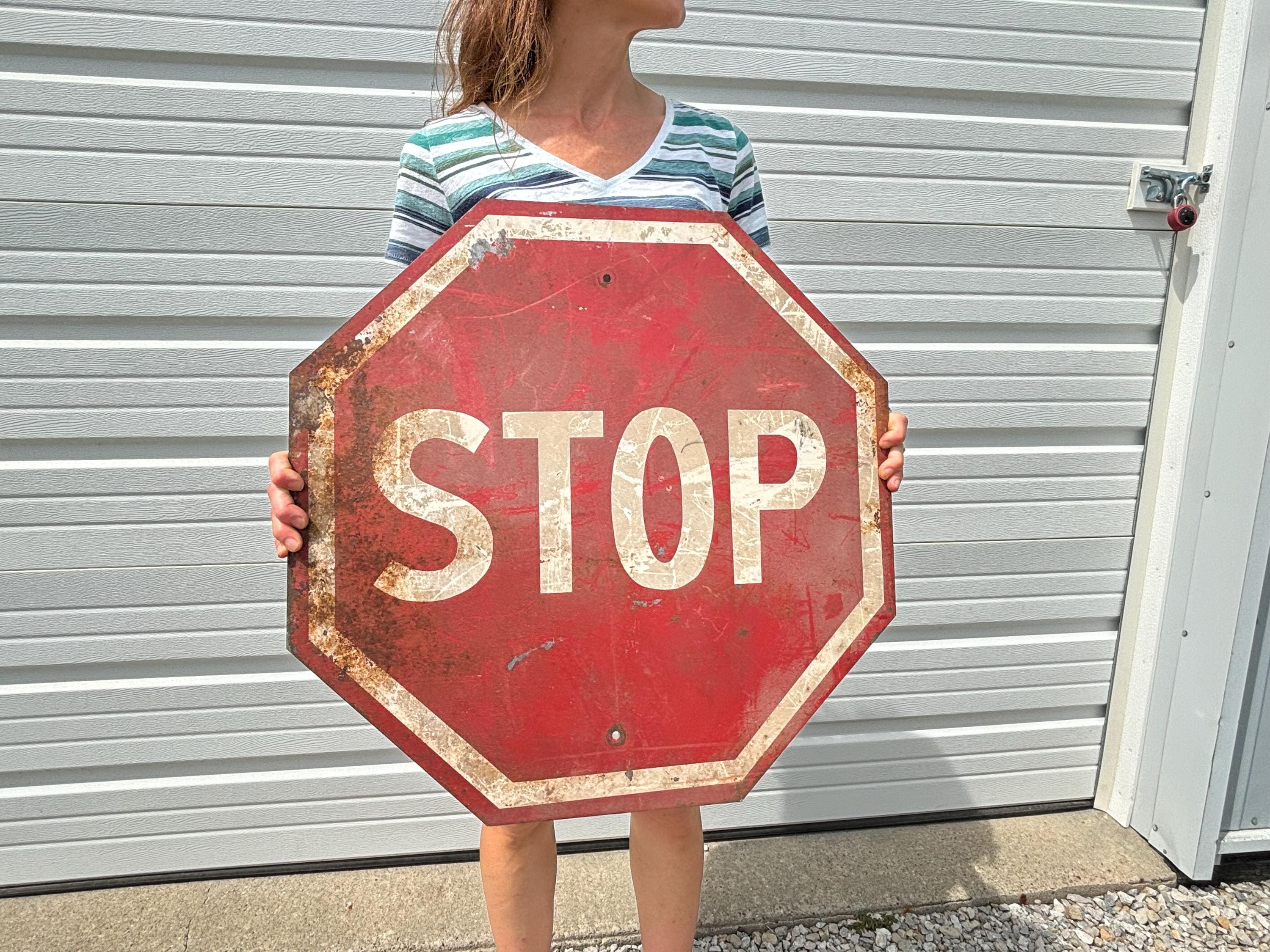 Vintage Stop Sign - Etsy