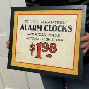 Antique Alarm Clock Sign
