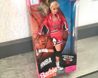 Vintage 1990s Chicago Bulls Barbie in Original Box