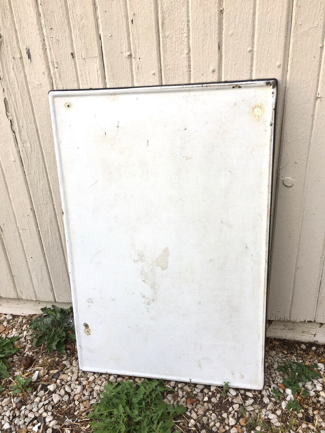 Vintage Porcelain Enamel Table Top for Repurpose or Assemblage Etsy