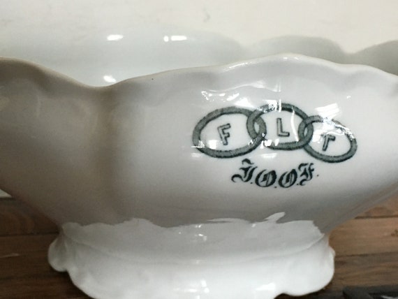 Antique Odd Fellows Serving Bowl - image 2