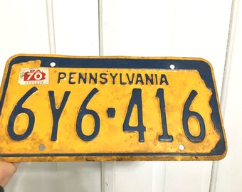 Vintage 1970s Pennslyvania License plate