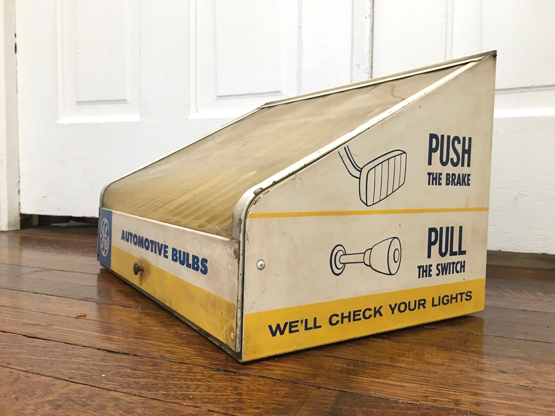 Vintage Garage or Shop GE Automotive Light Bulb or Shelf Etsy