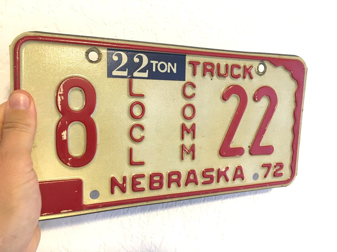 Vintage 22 Ton Commercial Truck License Plate Etsy