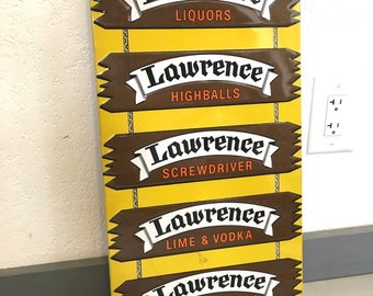 Awesome old Metal Lawrence Liquor Sign